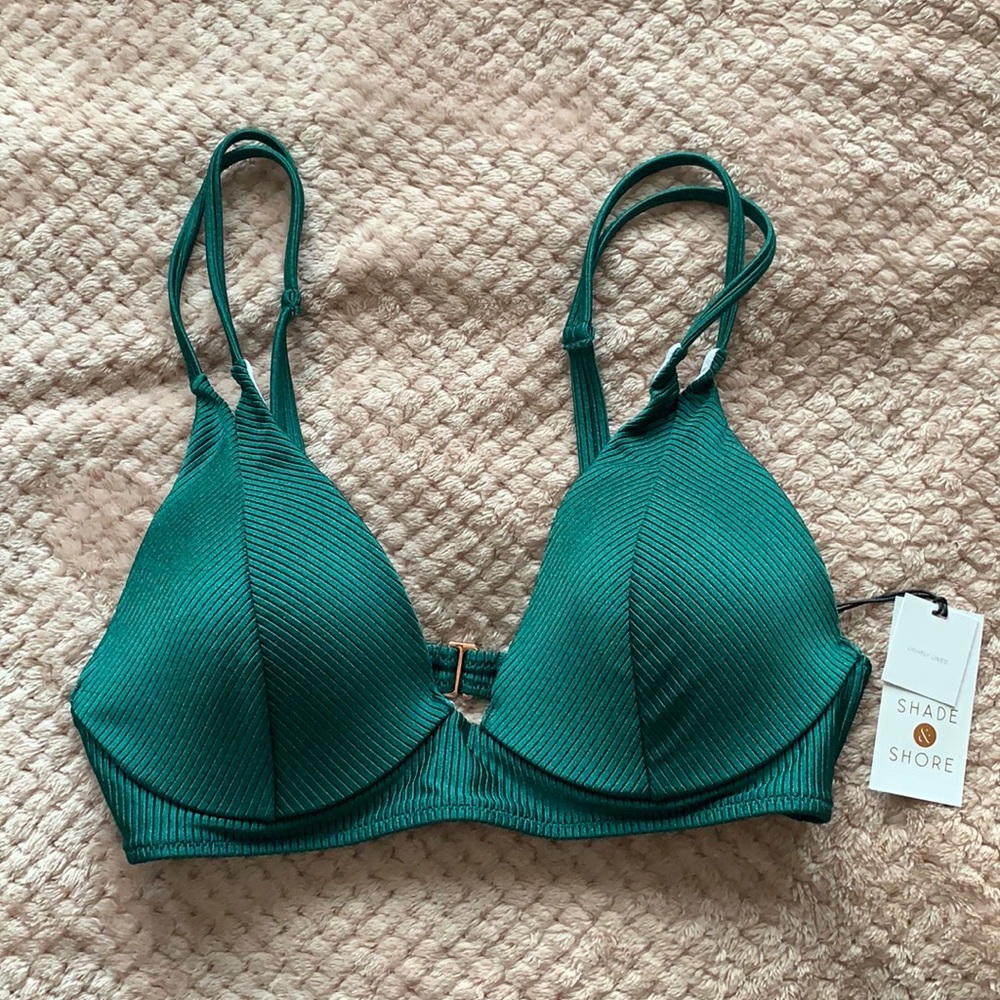 Dark green bikini top